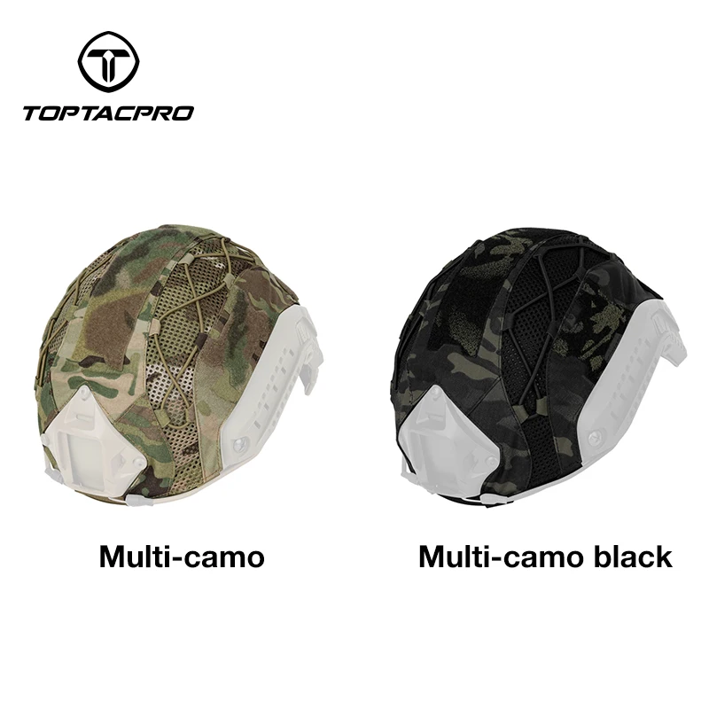 TOPTACPRO Tactical Helmet Cover For Fast Helmet 500D Nylon Camo Headwear Hoop&Look 8801