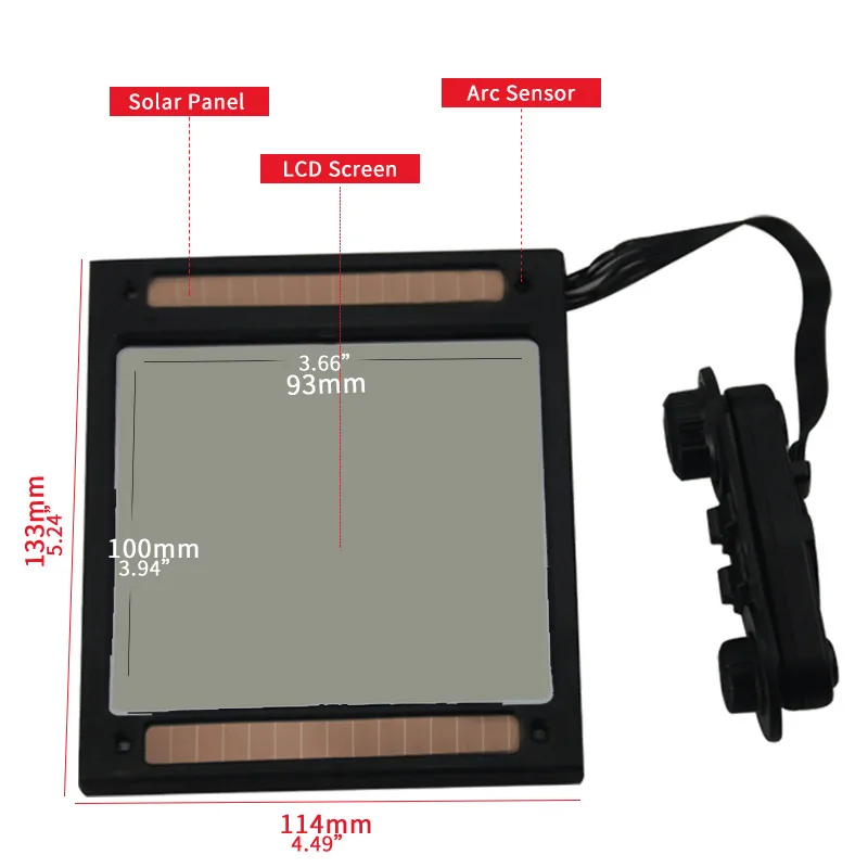 Imagem -03 - Big View-solar Auto Escurecimento Soldagem Máscara Eara Arc Sensor Cor Verdadeira Capacete Filtro Tig Mig Mma Moagem Din5-din13