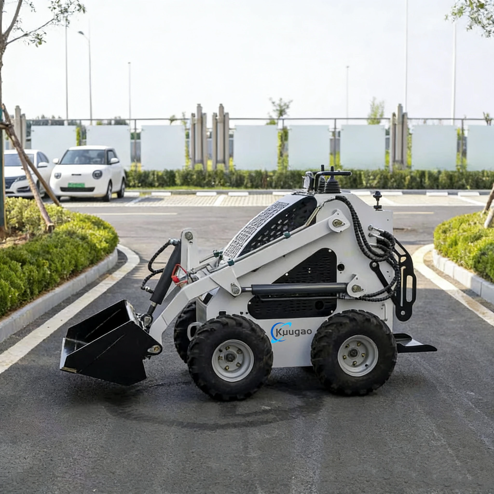 Chinese Diesel Mini Skid Steer Wheel Loader Earthmoving Machinery with Bucket  Hot Selling Compact Construction Equipment