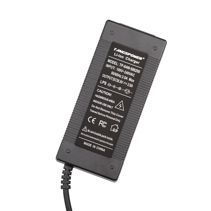 58.8V 2A Lithium Battery Charger 14Series For 52V polymer Li-ion Battery Charger Selectable EU/US/AU/UK/KR High Quality Plug