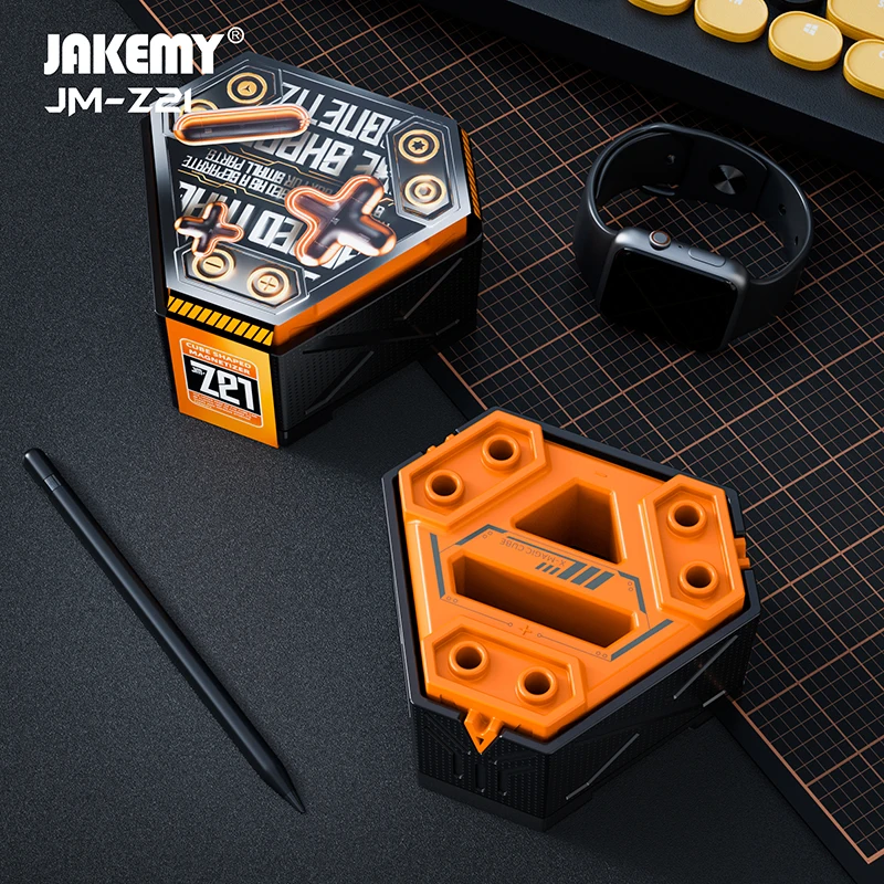 JAKEMY JM-Z21 Multi-Function 360° Rotating Magnetizer Demagnetizer With Storage Box for Screwdriver Bits Fast Magnetization