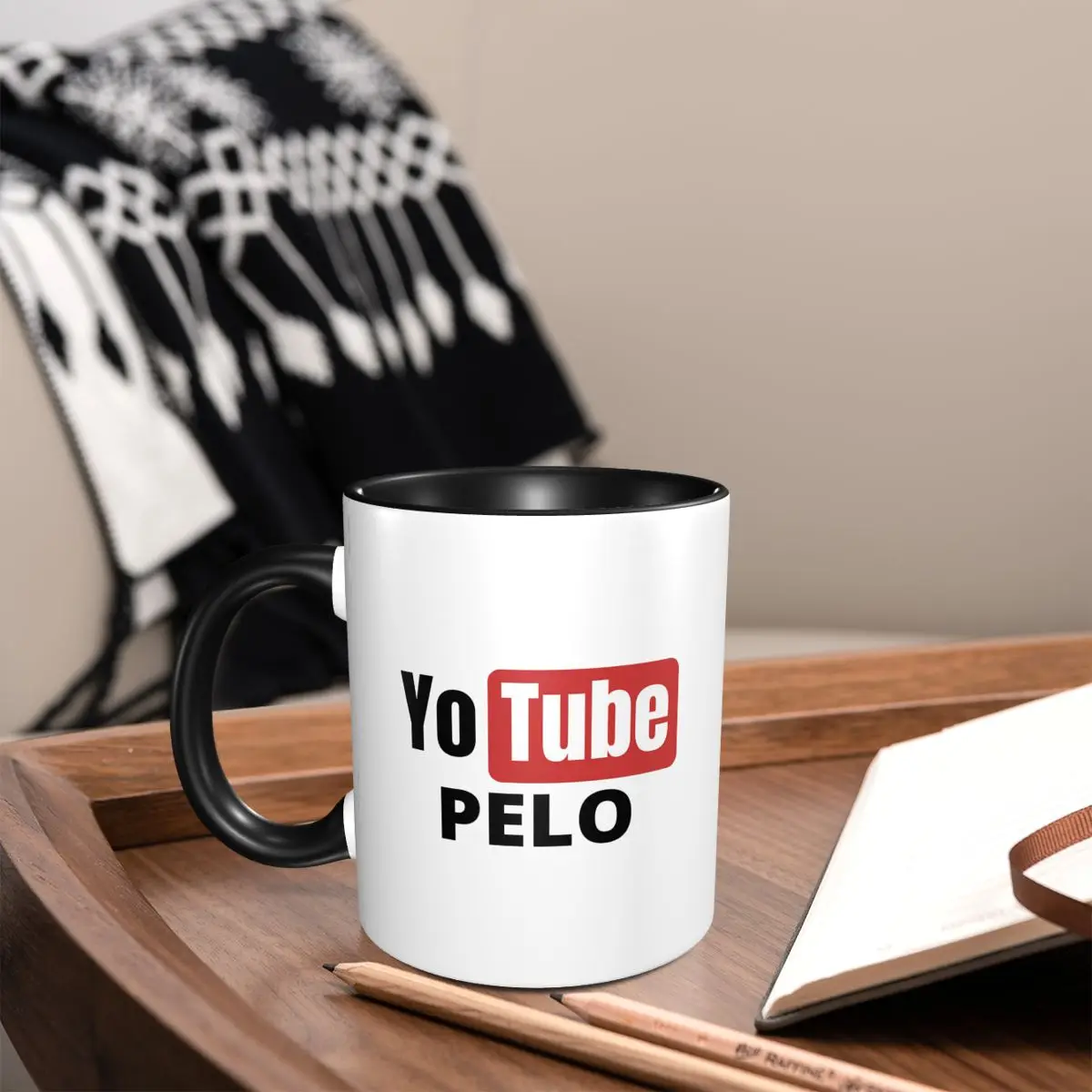 Yo Tube Pelo Mug Funny Ceramic Coffee Cups Tea Mugs Milk Cup Drinkware Gift for Friends