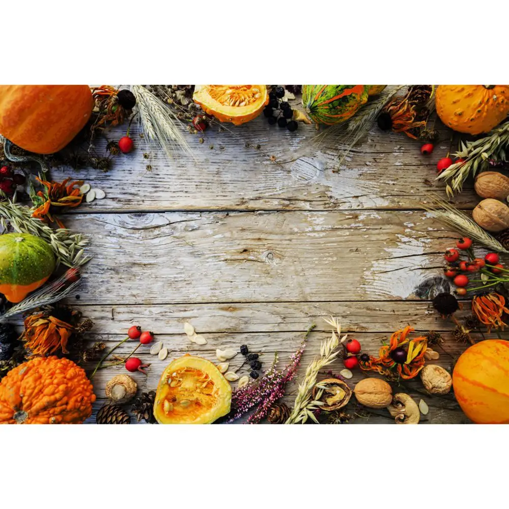 مزرعة الحصاد أرضية خشبية التصوير خلفيات الخريف القرع الفواكه المكسرات الاحتفال الخلفيات التصوير صورة الدعائم