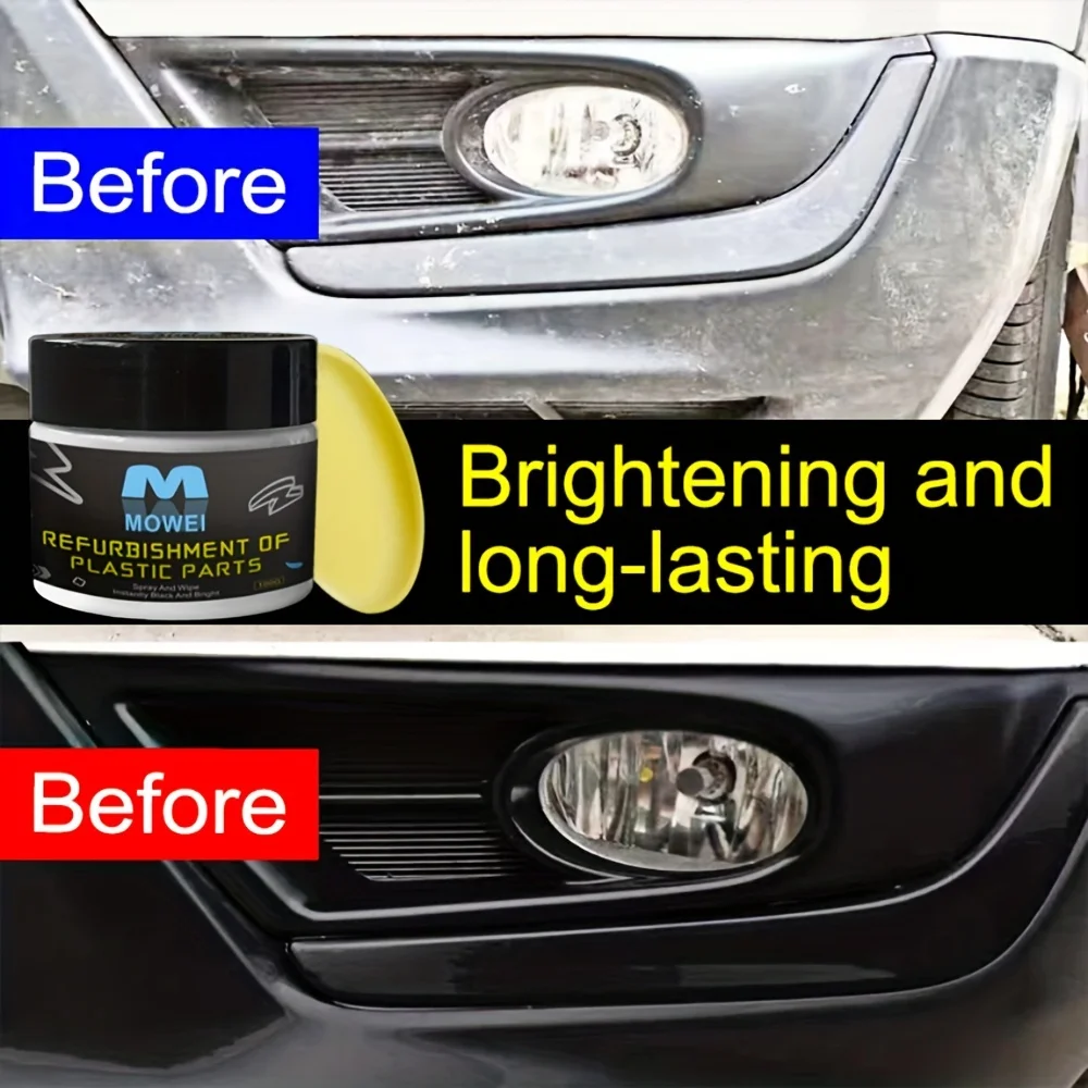 Car Plastic Restorer Coating Agent Auto Plastic Rubber Exterior Repair Clean Refresh Restoration Agent Black Shine Seal Brighten