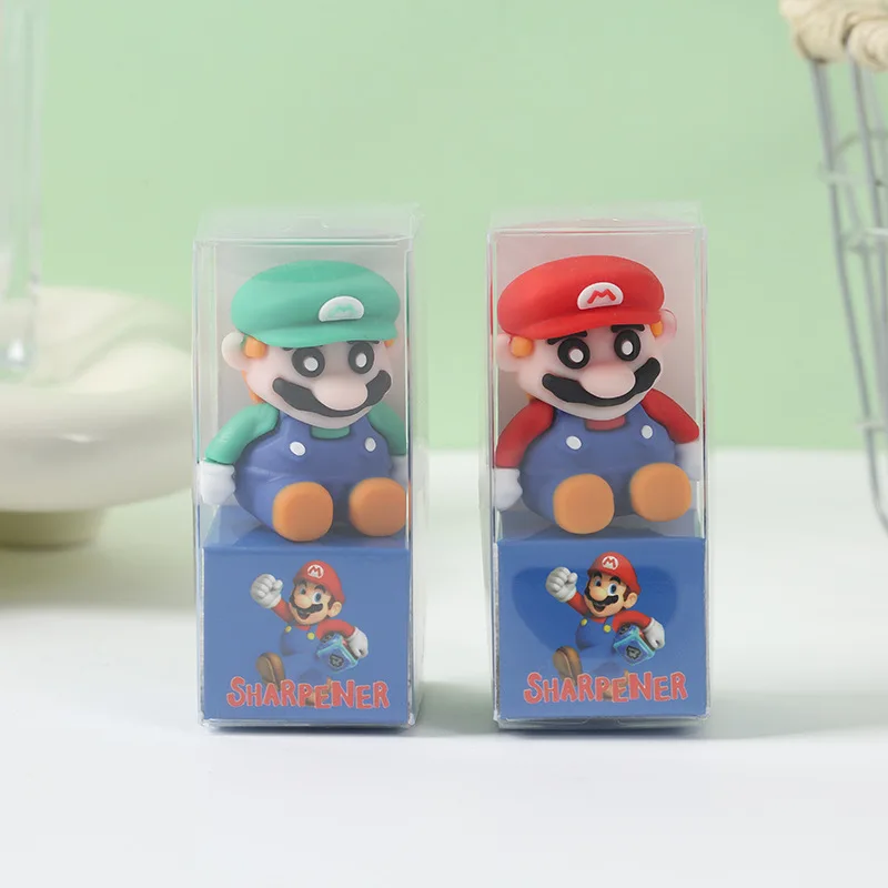 Anime Super Mario Mario pencil sharpener high color value creative student portable pencil sharpener manual pencil sharpener Bli