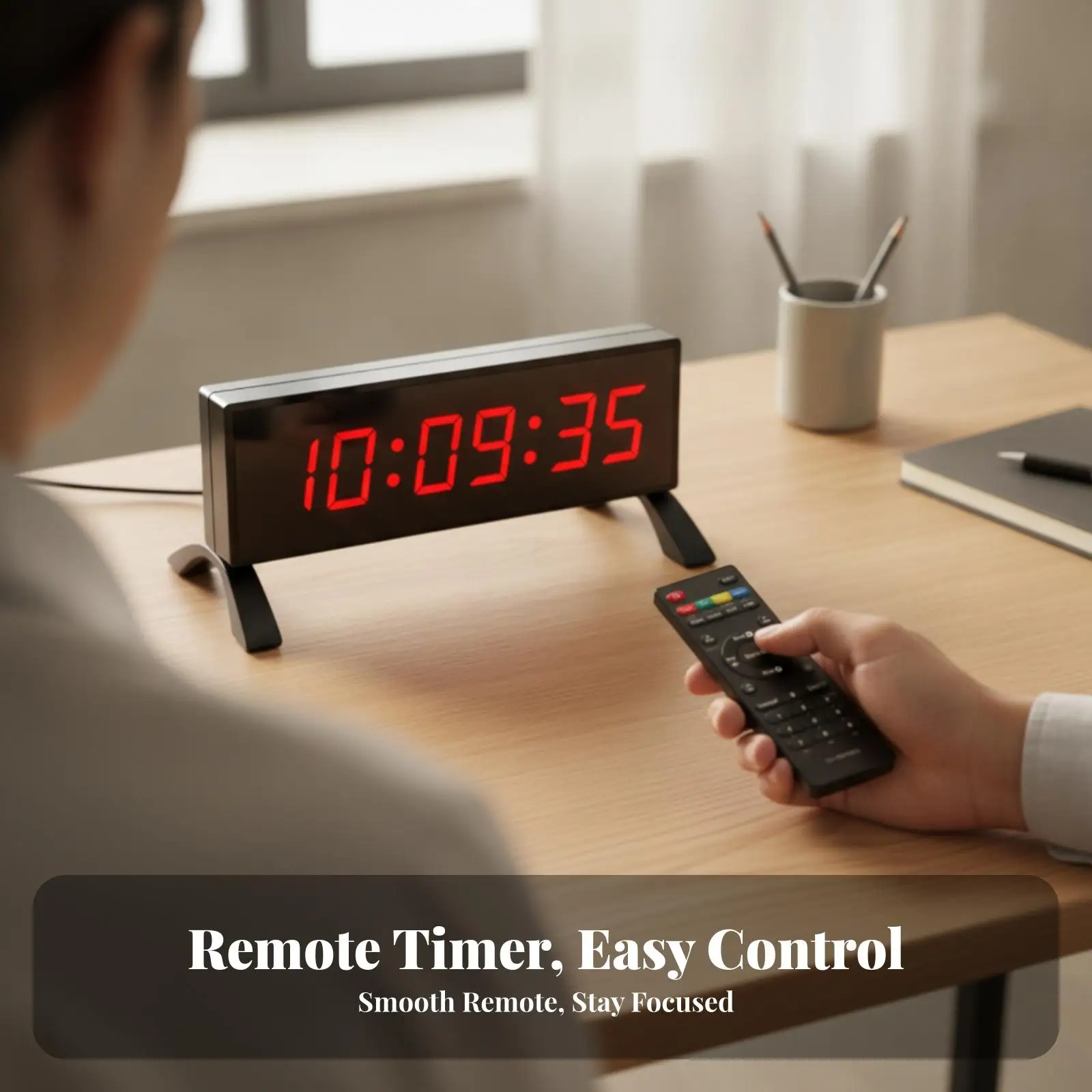 LED Digital Timer Clock Count Up Down with Stand for Fitness Boxing Study Exam Time