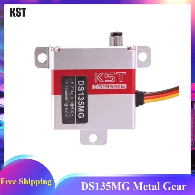 

KST DS135MG Metal Gear 23g 5.2kg 0.12 sec Digital Servo for RC Glider Model 5mm 25T order