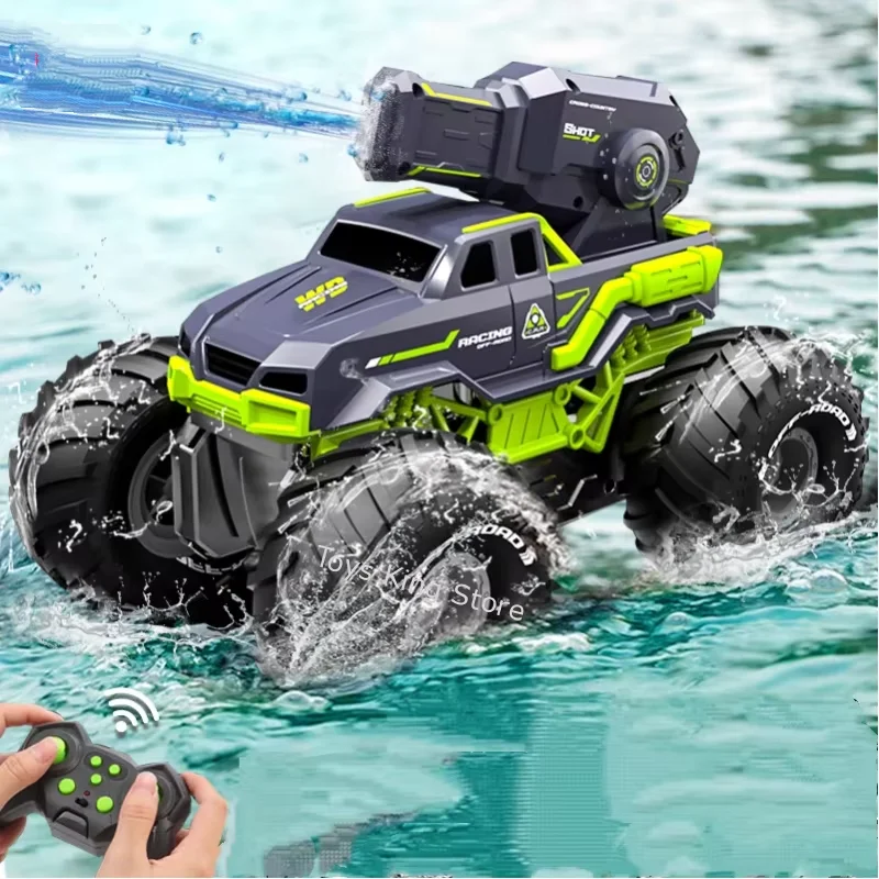 2,4G RC Selbst-absorbieren Amphibien Klettern Auto Stunt Hochdruck Wasser Pistole Dual Fernbedienung Geländewagen wasser Spielzeug