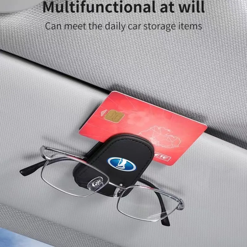 Suitable for Lada mud tile 2121 2124 Car mounted glasses clip ink lens holder storage box Car mounted sunglasses clip decoration