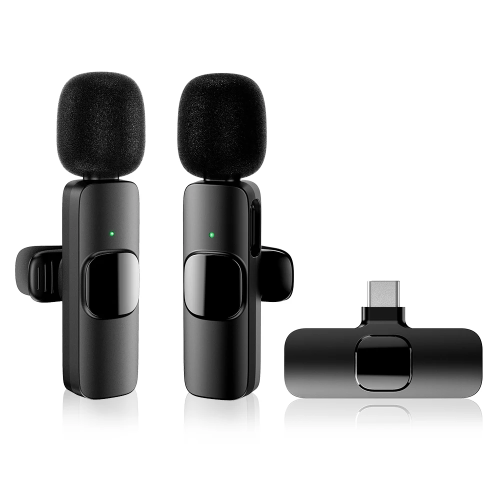 Microphone Lavalier Sans Fil pour iPhone 17 16 15 USB-C, Mini Micro Cravate avec Réduction de Bruit pour Enregistrement Vidéo et Vlog