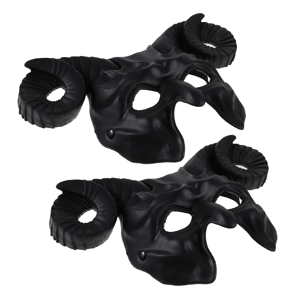 

2pcs Horn Unique Lightweight Animal Horn Mask For Halloween Masquerade Carnival Party Cosplay Masks Festival Costume Accessory