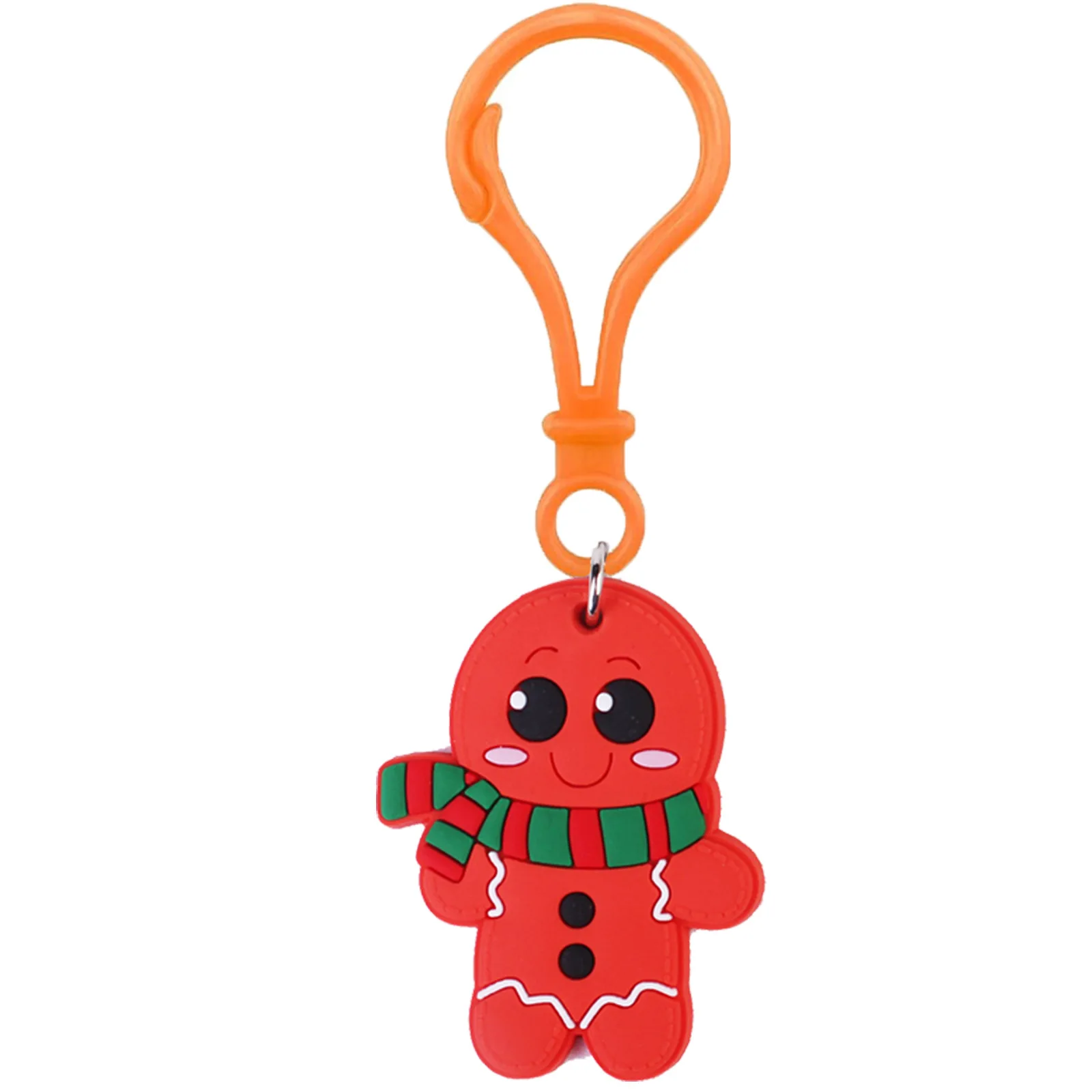 Colorful Christmas PVC Keychains Santa Snowman Tree Cute Soft Rubber Clip-On Charms for Backpacks Party Favors & Xmas Gifts
