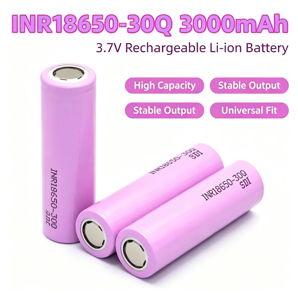 18650 INR18650‑30Q 3000mAh Rechargeable Li‑ion Battery 3.7V 15A Bare Cell For Electric Tools Torch DIY Battery Assembly