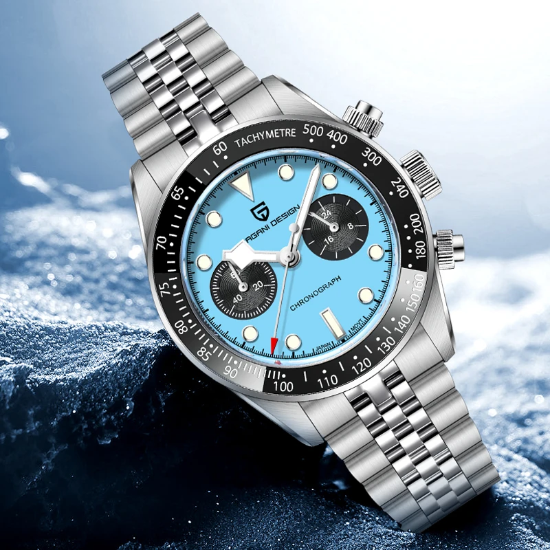 PAGANI DESIGN 2025 New BB Flamingo Chronograph Luxury Sports Quartz Watch Men Sapphire mirror 100M Waterproof Fashion Wristwatch