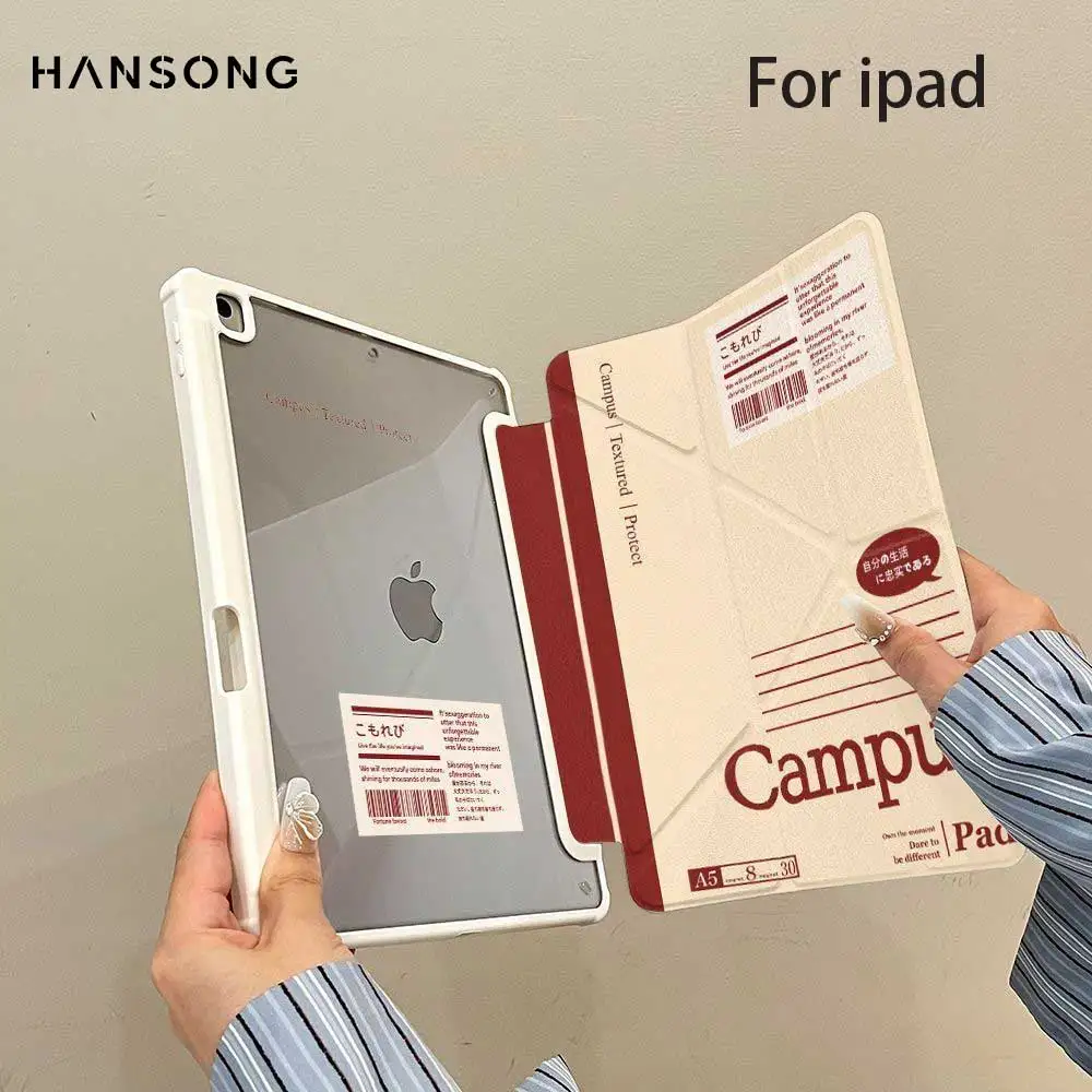 3+Y Fold Case for iPad A16 11th Pro12.9 5th 6th Air11 13'' Pro11 M4 10.2 10th 9th 8th 7th Case for iPad Air4 5 Mini 6 7 Case