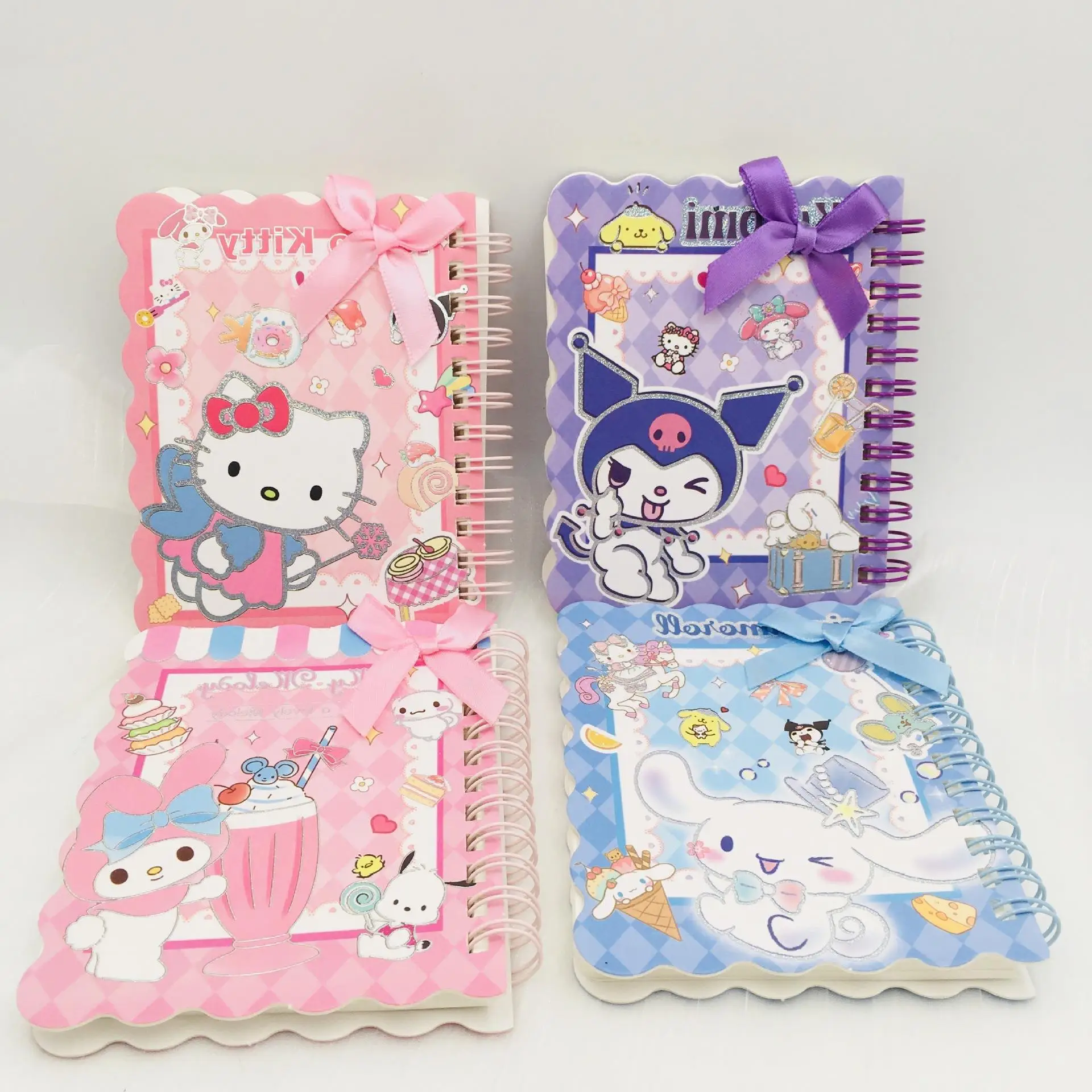 Sanrio Coil Book A7 High Face Value Kuromi Rollover Lace Student Diary Book Portable Pocket Book Notebook Wholesale