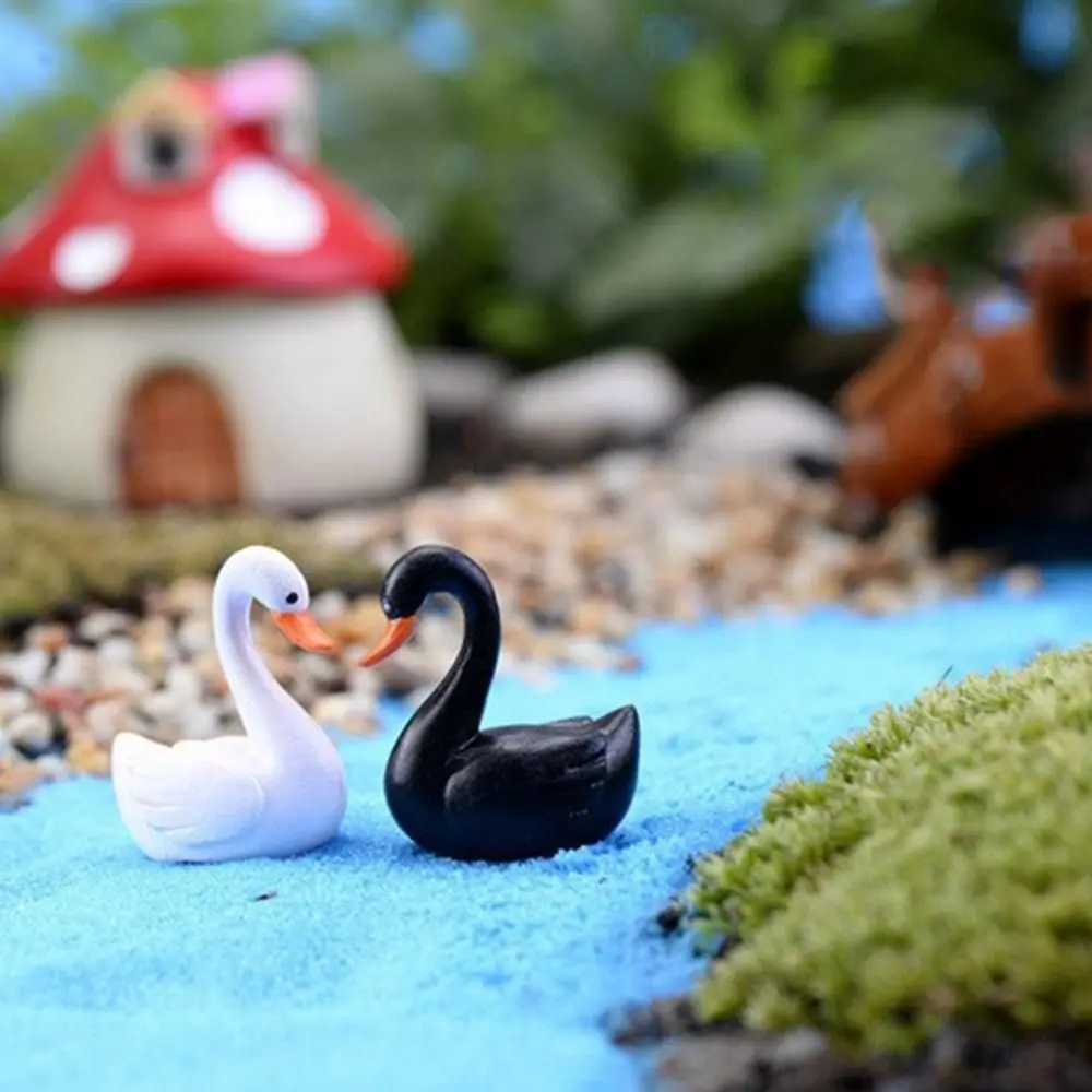 

Creative Handmade Swan Miniatures Cute DIY Goose Model Animal Simulation Swan Ornaments Micro Landscape