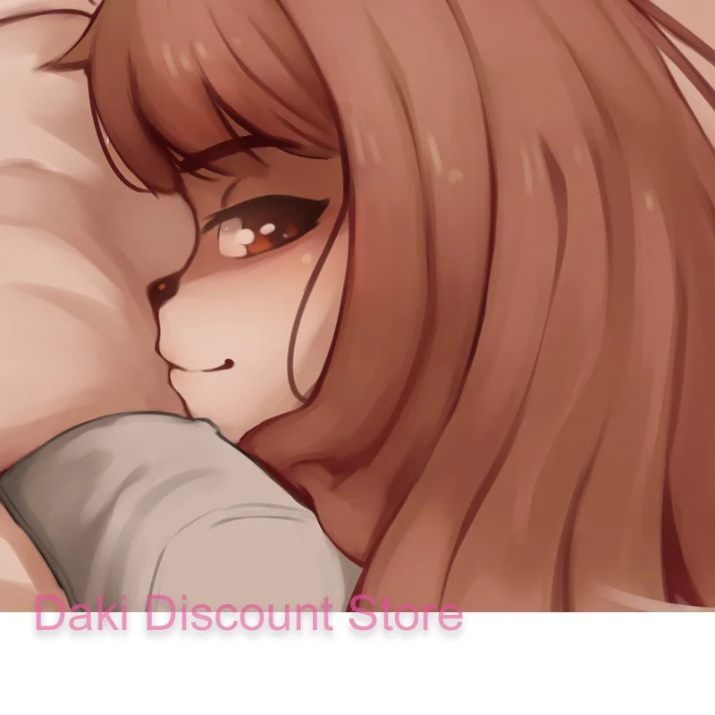 Dakimakura Holo Wolf Anime Double-sided Print 2WAY Life-size Pillowcase Gift Body Pillow Cover