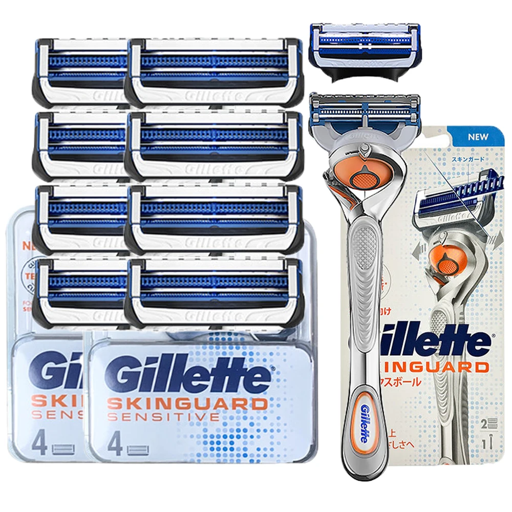 Gillette Men's Skinguard Razor Manual Razor Shaving Razor More Suitable for Sensitive Skin Gillette Fusion Proglide Blades