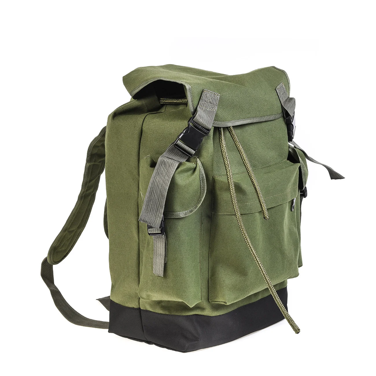 【 Double Shoulder Fishing Backpack Army Green 70L 】 European Style Outdoor Large Capacity Fishing Gear Bag