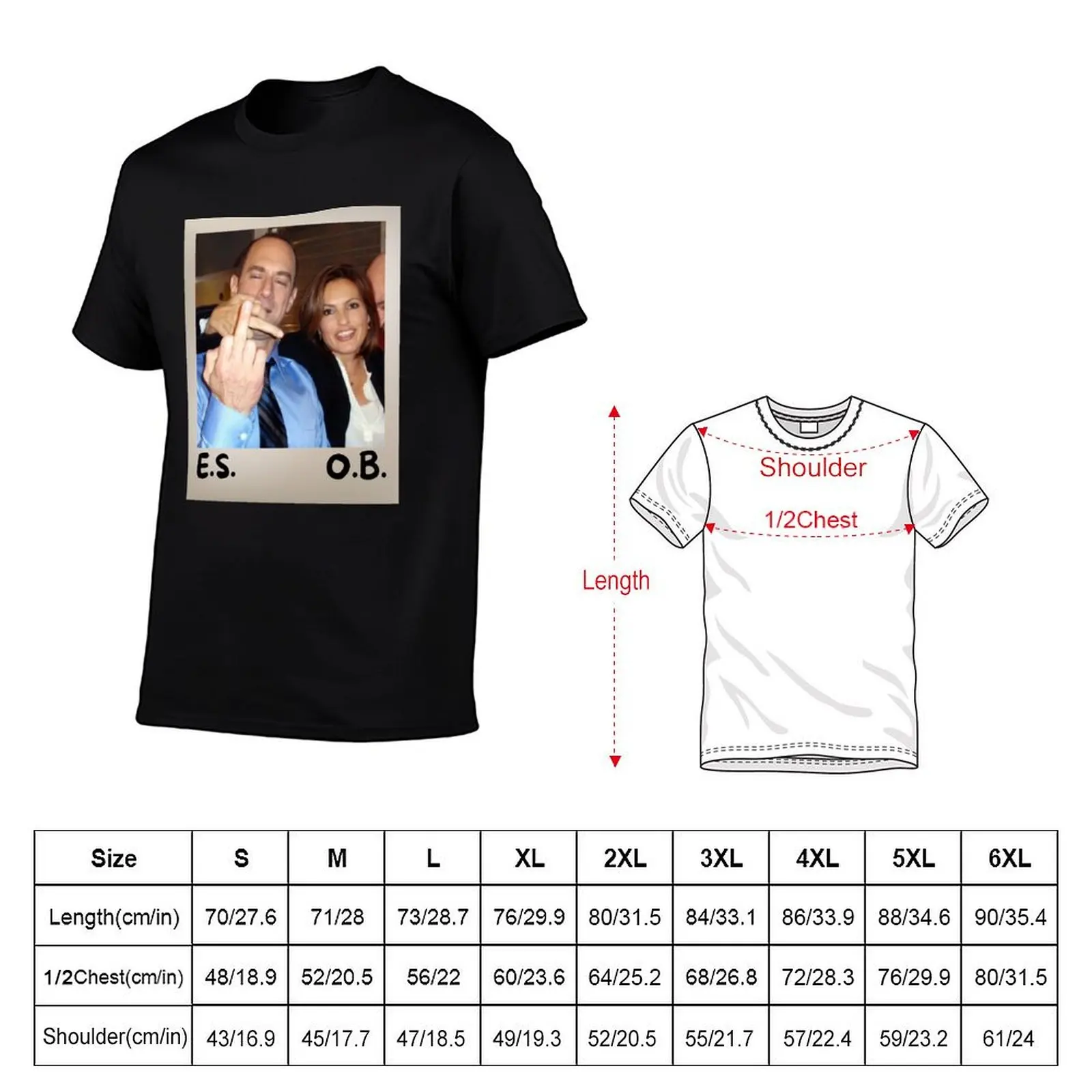 Elliot Stabler And Olivia Benson Actors and musicians giving the middle finger meme T-Shirt