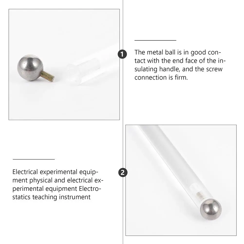 2 Pcs Electricity Test Balls for Physics Experiment Tools Static Electric Kits Plastic Student Science