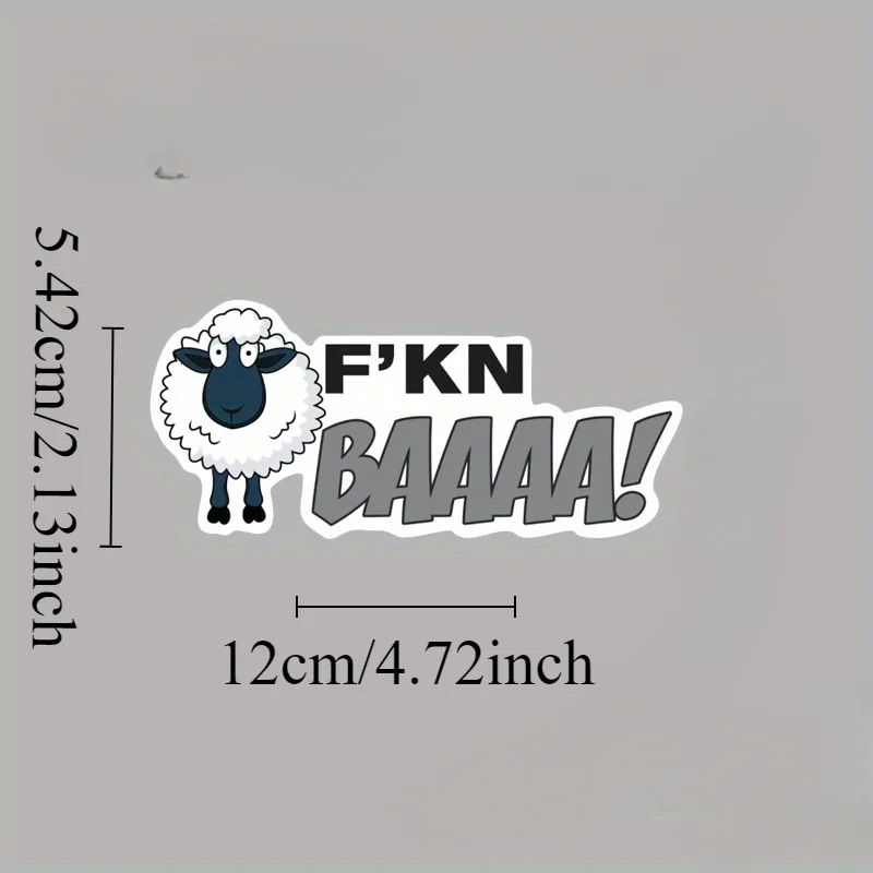 Sheep FKN BAAA Stickers, Funny Farmer Humor Stickers, Classic Off Road