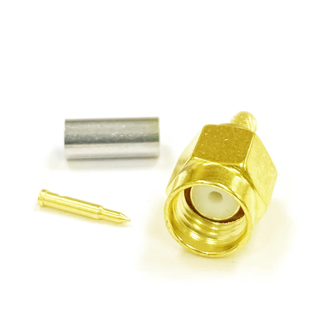 1pc SMA Male Plug RF Coax Connector Crimp for RG316 RG174 LMR100 Cable Straight Goldplated Wire Terminal New Wholesale