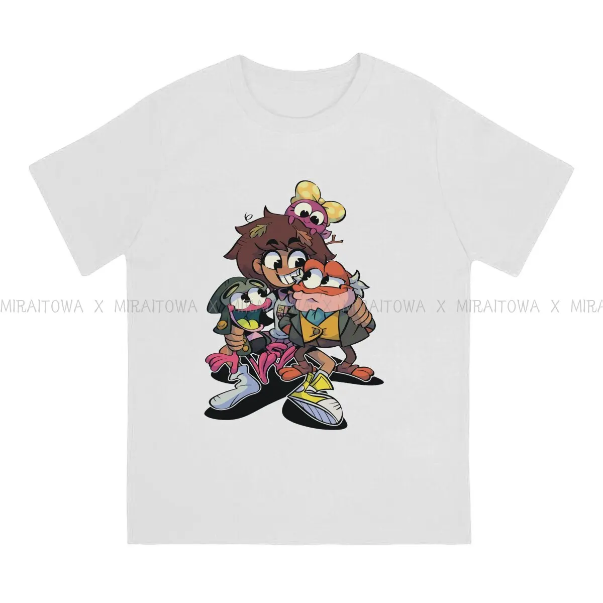 Amphibia Frog Anime YA like TOONS  T Shirt Vintage Graphic Men's Tshirt Oversized O-Neck Short Sleeve