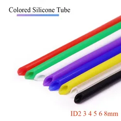 Tubo de silicona de 1/2/5m ID 2 3 4 5 6 7 8mm manguera de goma Flexible espesor 1mm grado alimenticio leche suave cerveza bebida tubo conector de agua