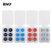 CVJ  3Pair Sbullet-shaped Earphone memory cotton earmuffs Chronic rebound earplugs PU sponge Memory sponge earphone Eartips