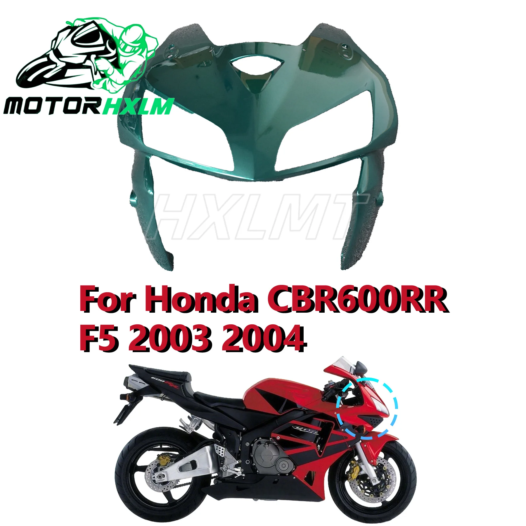 

For Honda CBR600R F5 2003-2004 Front Nose Headlight Cover ABS with Headlamp Cover Front Protector