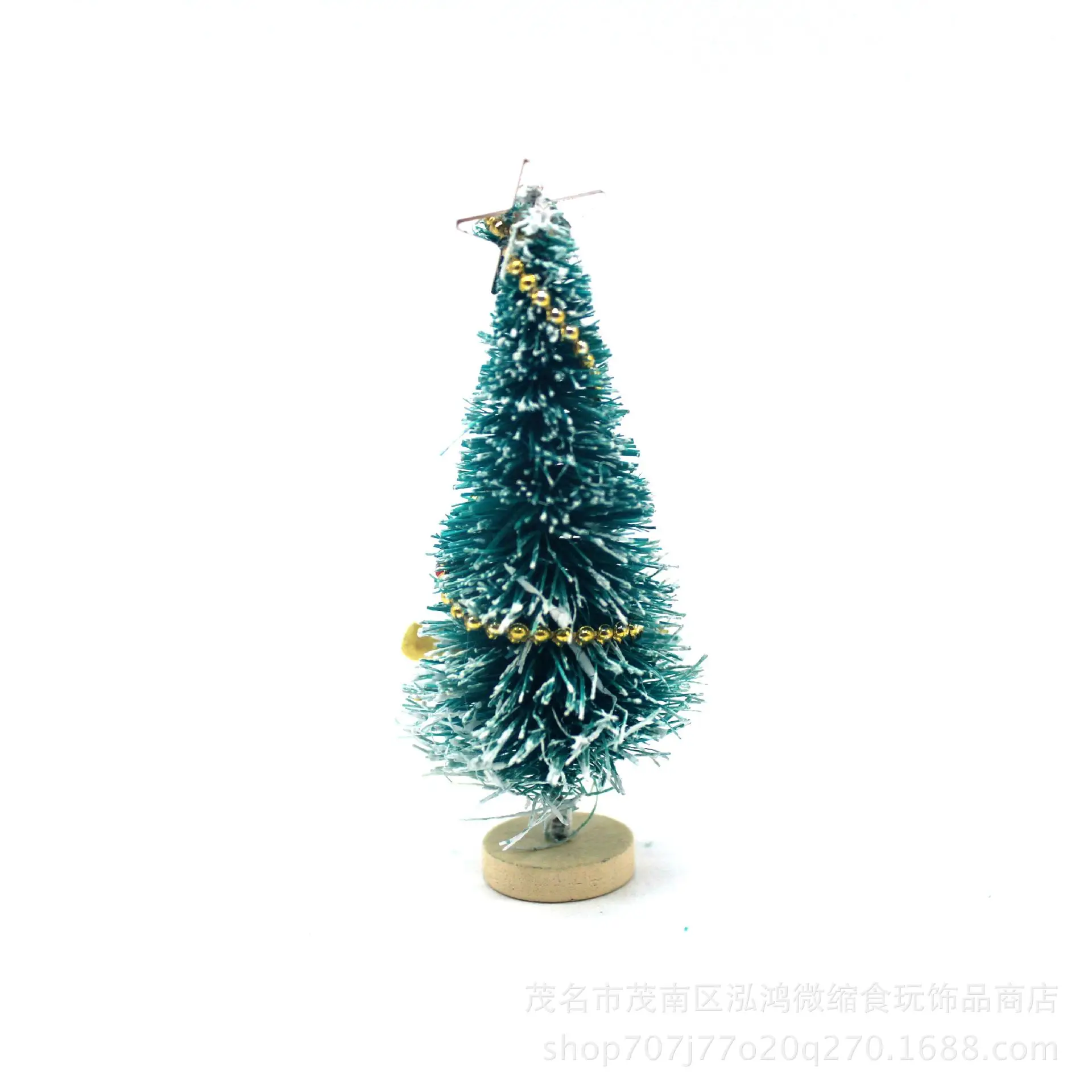 1PC 6.5cm Dollhouse Miniature Christmas Tree Cedar Tree Snowflake Pine Needle Tree Doll House Garden Decor Toy Accessories