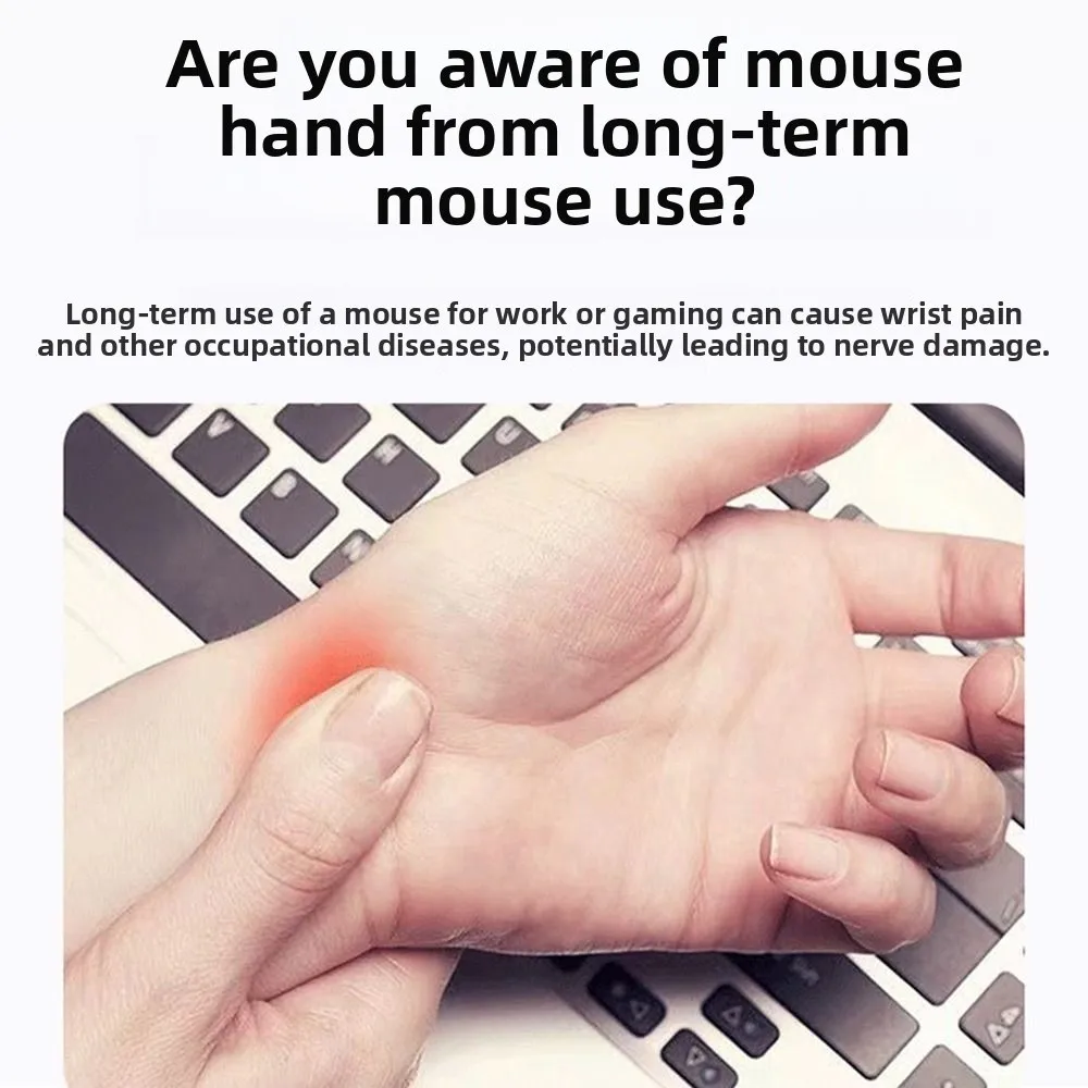 

2Pcs/Set Slow Rebound Wrist Support Mouse Pad Creative Non-Slip Ergonomic Mouse Pad Waterproof Comfort Keyboard Hand Cushion