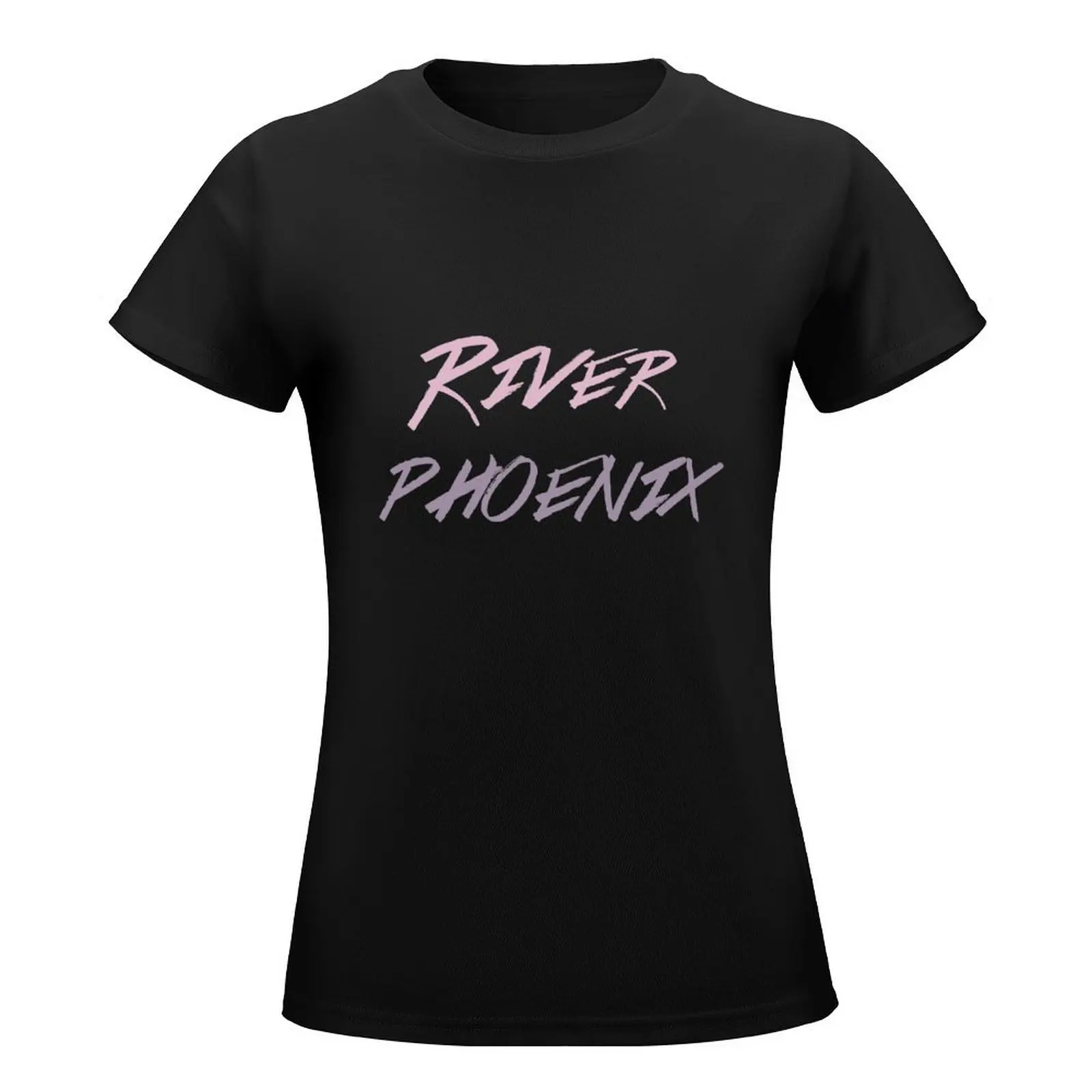 River Phoenix (lettere rosa e viola) t-shirt lady clothes oversize summer top hippie clothes t shirt dress Women