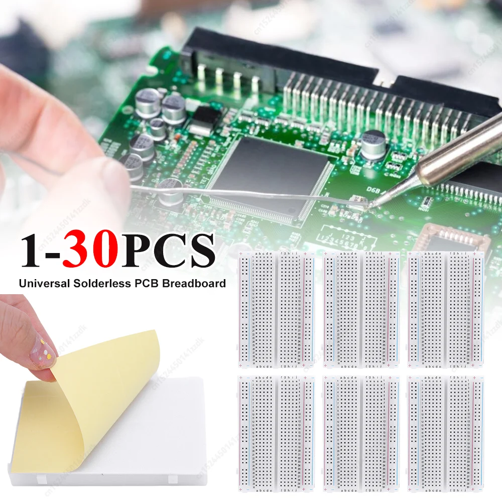 1-30pcs 400 Tie Points Solderless PCB Breadboard Spliceable Mini Universal Test Protoboard PCB Bread Board for Experiment Test R