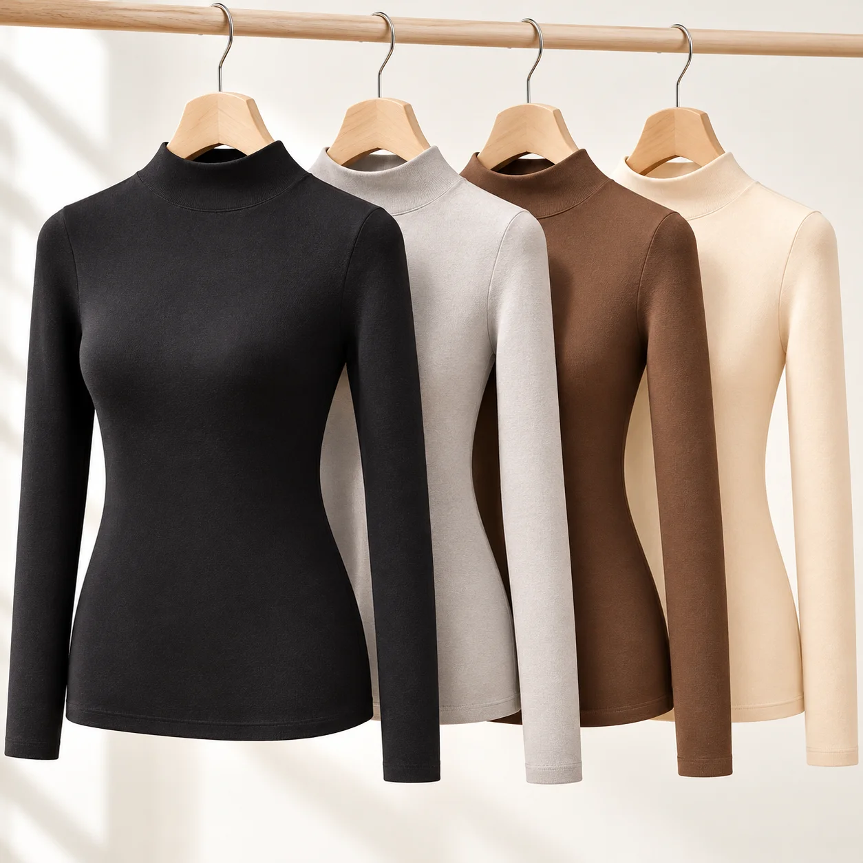 Women Winter Thermal Underwear Set Heating Fiber Long Sleeve Crew Neck Seamless High Elastic Slim Solid Baselayer Long Johns