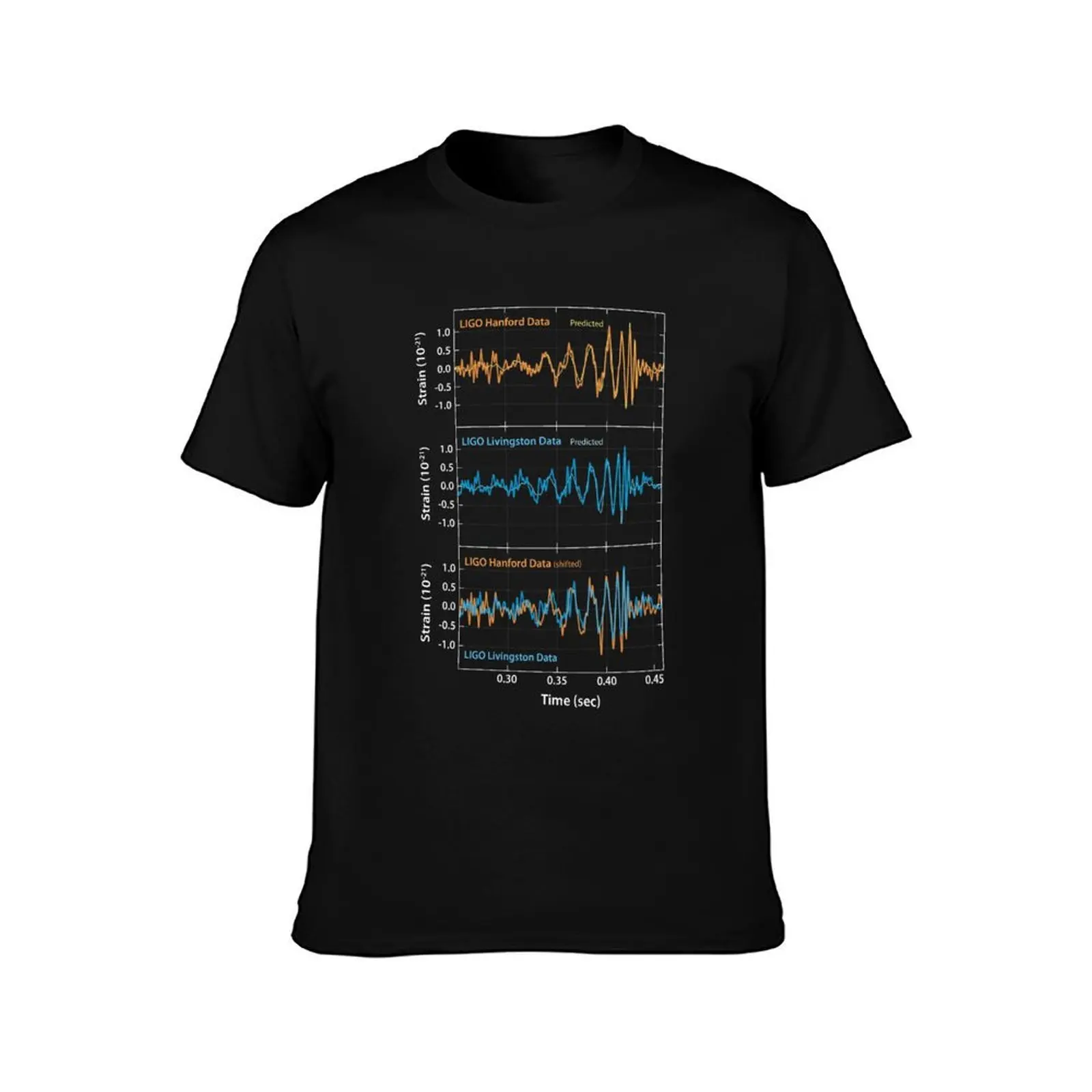 LIGO Gravitational Waves Detection T-Shirt Summer Casual Cotton Tee Oversized Streetwear Tops Vintage Graphic Print