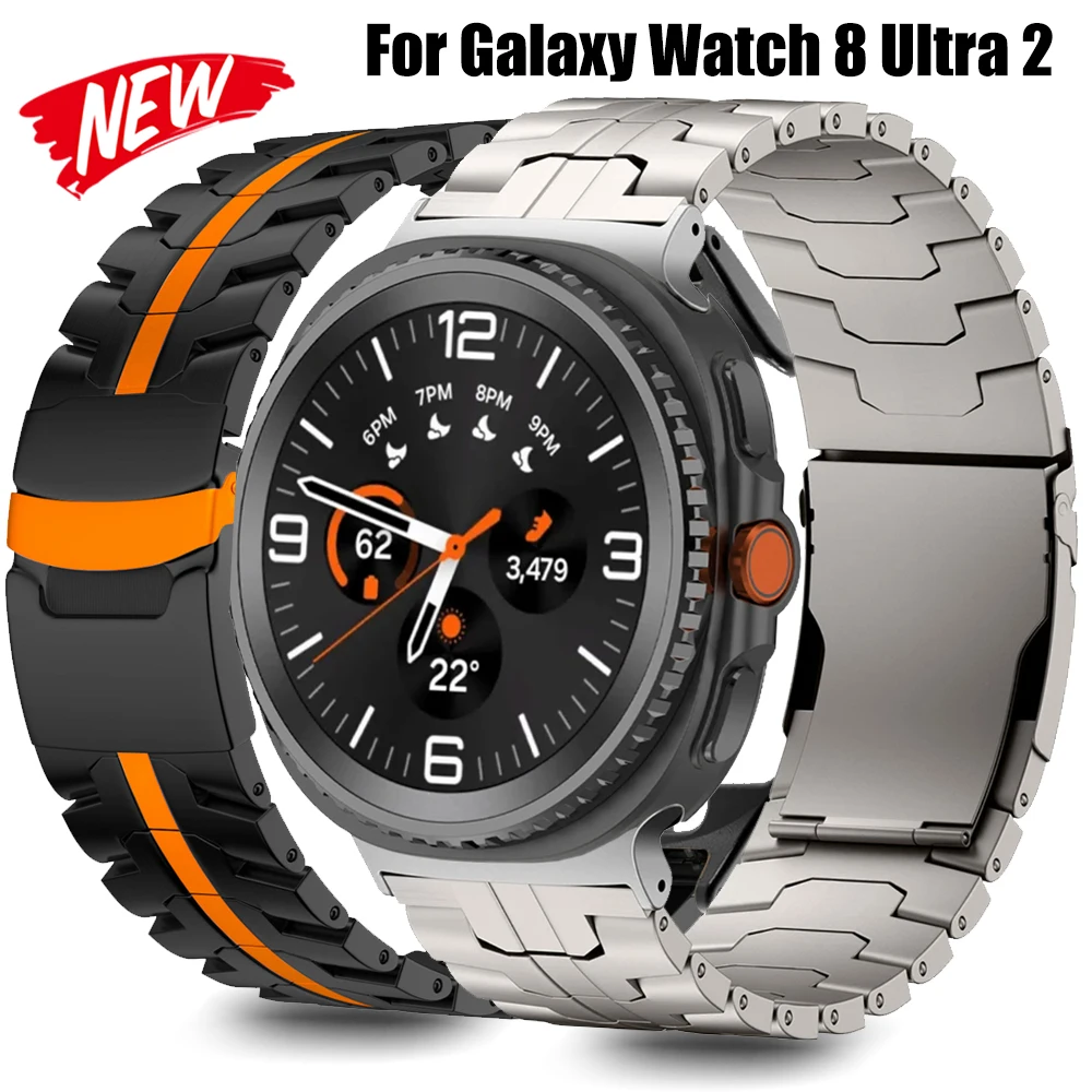 

Роскошный металлический титановый ремешок для Samsung Galaxy Watch 8 40, 44 мм, браслет-браслет для Galaxy 8 Classic, 46 мм, мужские аксессуары