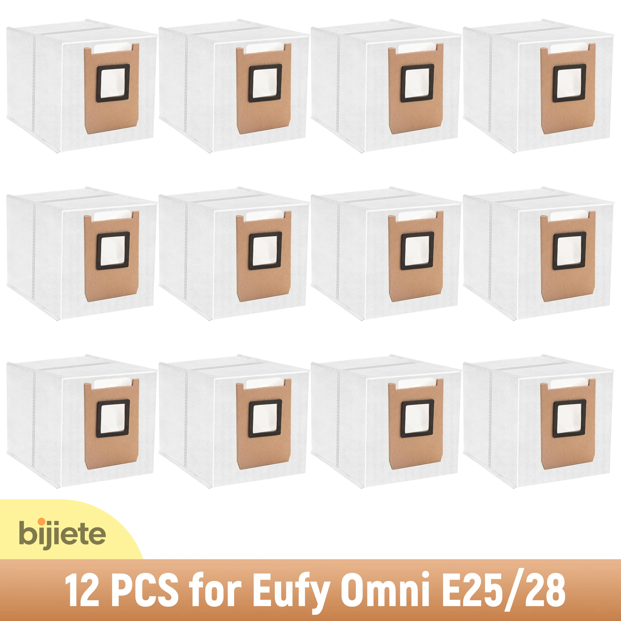 

E25 E28 Dust Bags Compatible with Eufy E28 Omni/ E25 Omni Robot Vacuum, 4 Layer Filtration System Heavy-Duty Tear-Resistant