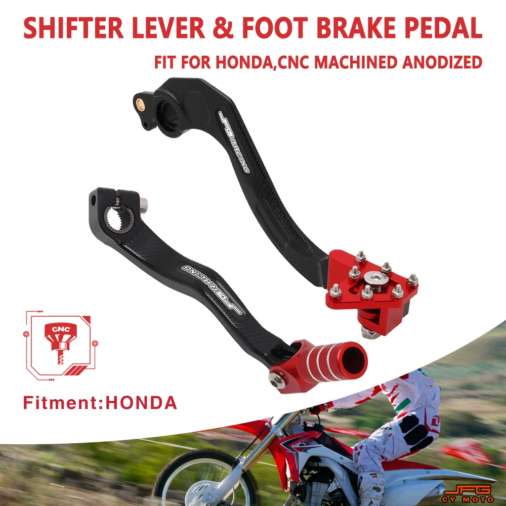 Motocyklowa składana dźwignia zmiany biegów CNC Pedał hamulca do HONDA CRF450R CRF250R CRF 450R 250R 250 450 R 450RX 250RX