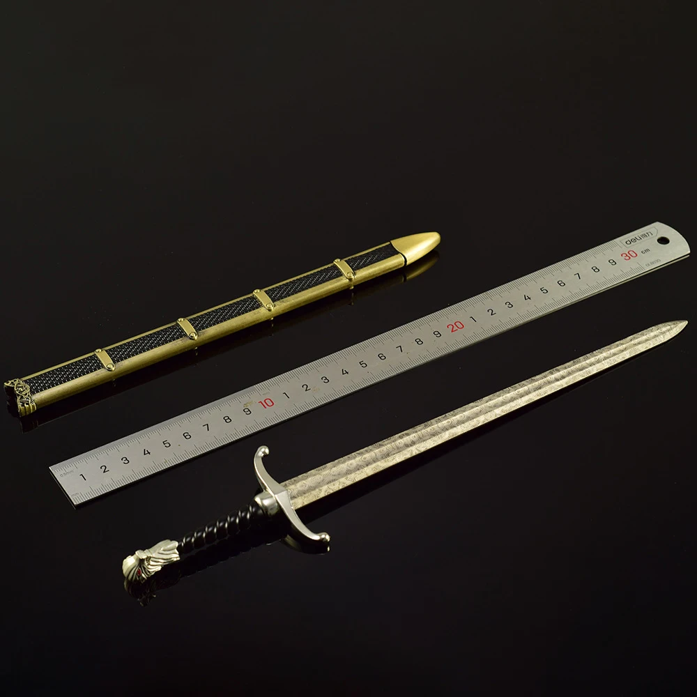 30cm New Power Game Longclaw Sword Damascus Steel Peripherals Metal Model and Props Desktop Decoration Ornaments Gifts Toys