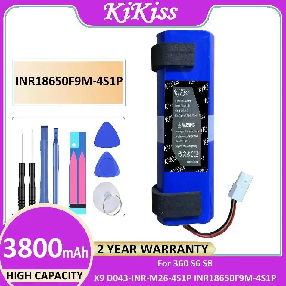 

3800Mah High-Efficiency Cleaning Robot Battery For 360 S6 S8 X9 D043-Inr-M26-4S1P INR18650F9M-4S1P