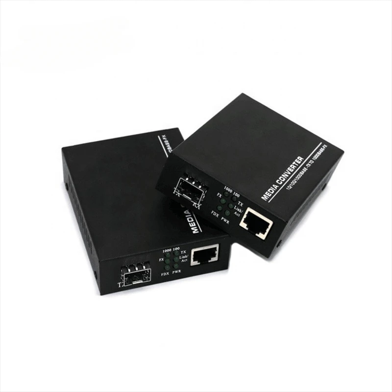 

Gigabit Ethernet 10/100/1000M SFP Port Optical Fiber Media Converter