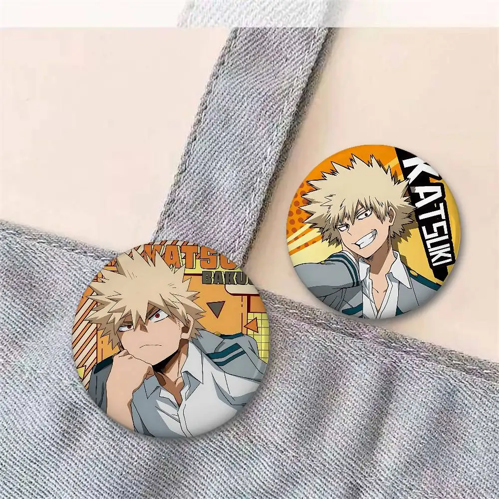 Cartoon Anime Character Katsuki Bakugo Badges Badge Metal Brooch For Bag Clothes Hat Decor Jewelry Accessories Gifts