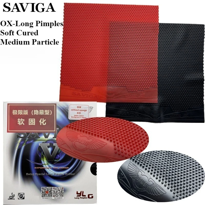 

SAVIGVA OX Table Tennis Rubber Soft Cured Medium Particles Long Pimples Without Sponge Ping Pong Rubber
