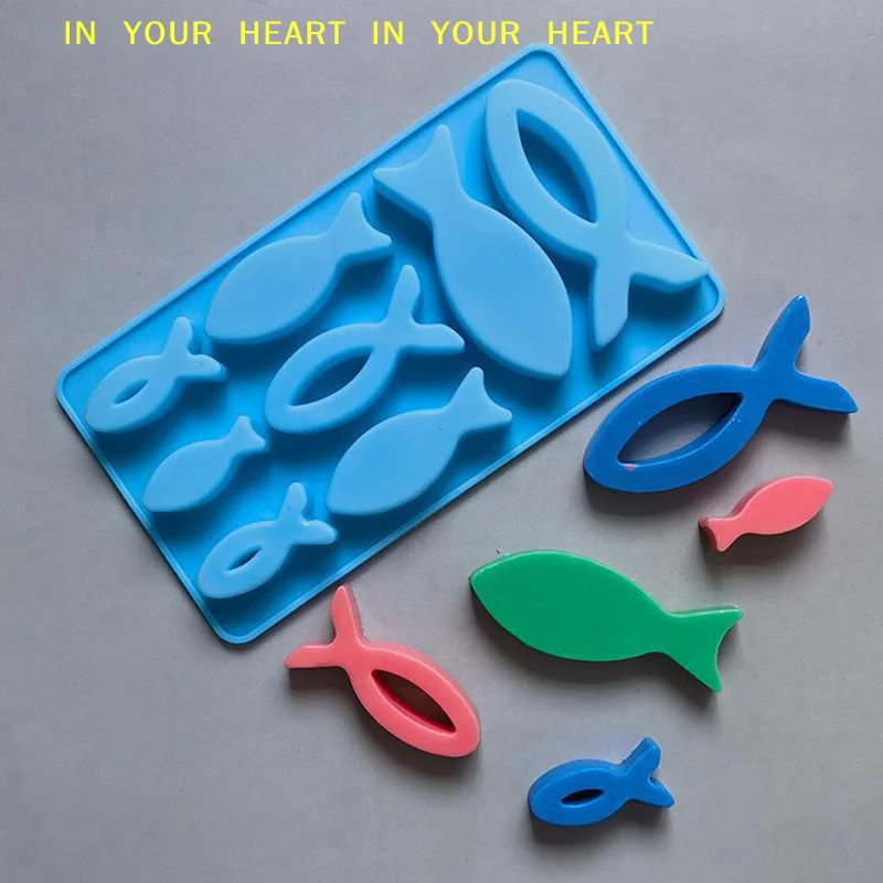【X】Silicone Mold Chocolate Gummy Diy Fish Shaped Cake Decoration Baking Utensils
