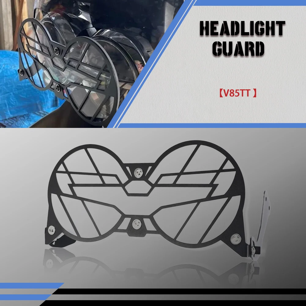 V85TT 2023 2022 Motorcycle Folding Headlight Head Light Guard Double Protection Cover For Moto Guzzi V85 TT V 85 TT 2019-2021