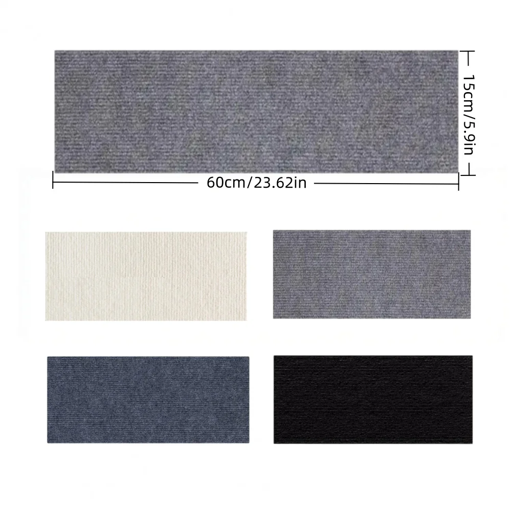 Stair Treads for Wooden Steps Non-Slip Carpet Mat,Cut to Size,Peel and Stick,Washable,Residue Free,Self Adhesive,Stair Runner fo