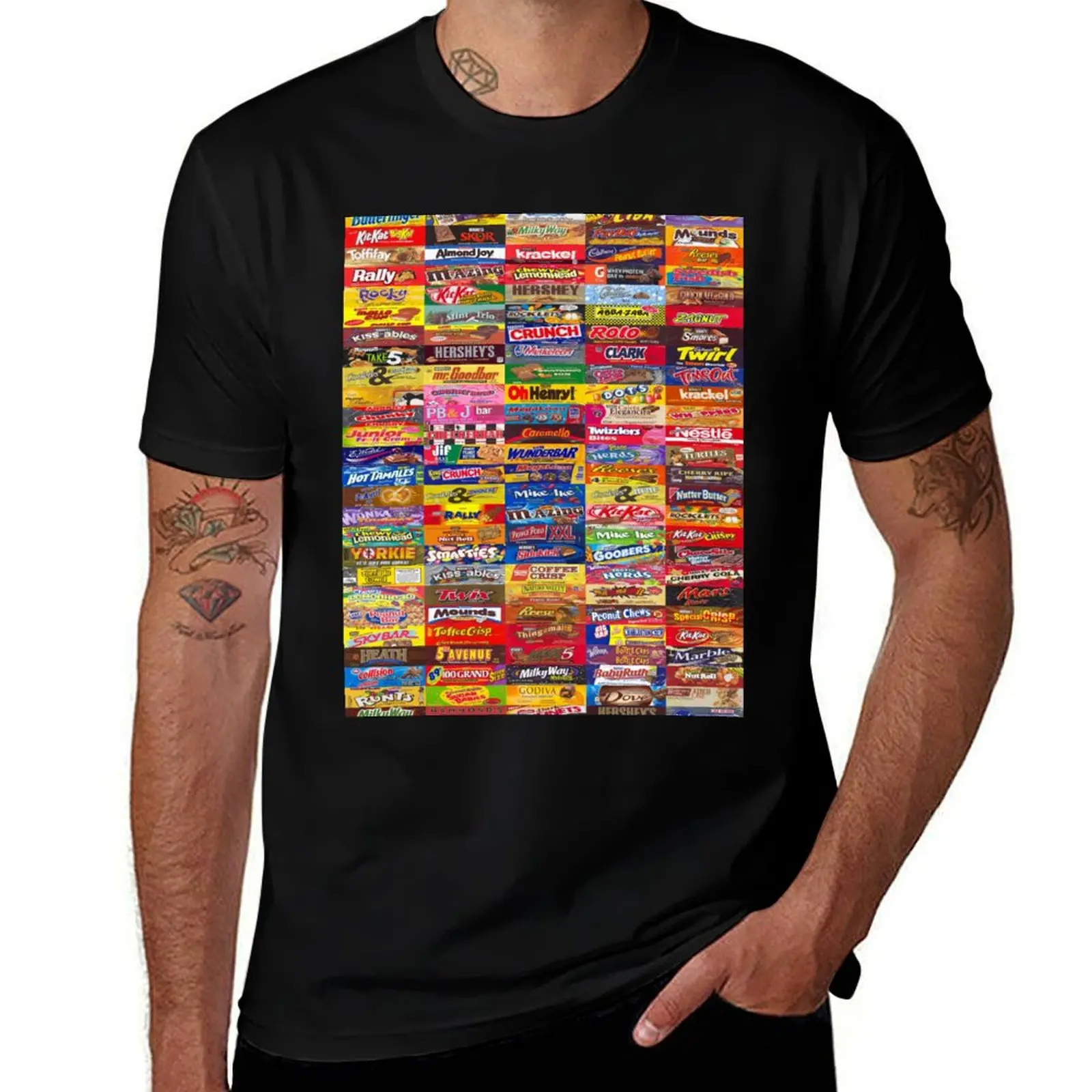 Candy Wrappers T-Shirt Casual Street Style Short Sleeve Tee